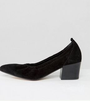 Туфли замшевые лодочки чёрные ASOS 38 р новые