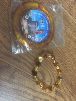 Браслет с янтарем