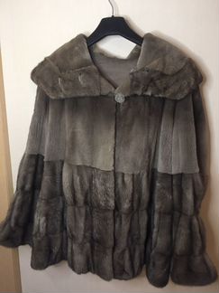 Шуба норковая серая