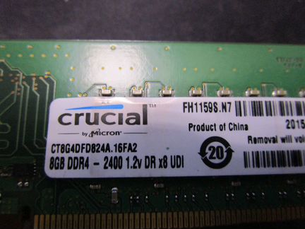 Оперативная память 8Gb Crucial CT8G4DFD824A.16FA2