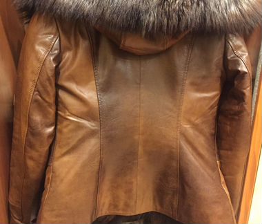 Куртка/дубленка кожаная зимняя 46 р