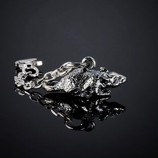 Брелок серебряный «Крыса»