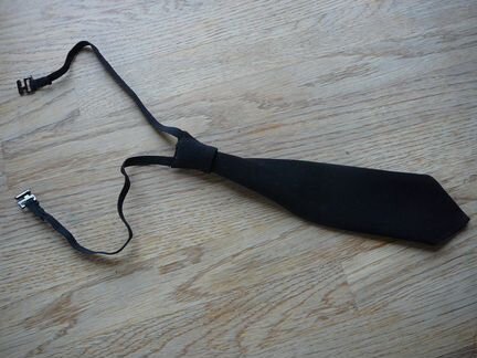 Галстук детский на резинке чёрный