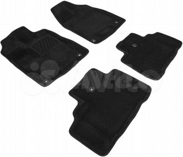 Комплект автомобильных ворсовых ковриков 3D SeinTex - 89814 audi Q5 II черные (компл)