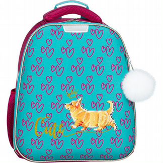Ранец №1 School Basic, Корги, 2 отделения, ортопедическая cпинка